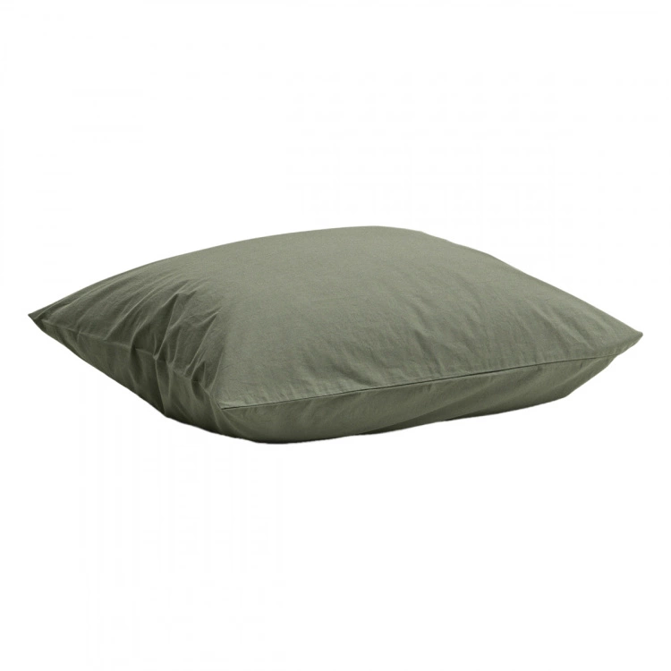 Tekla Percale Pillow Case Olive Green 3 Tekla Percale Pillow Case Olive Green