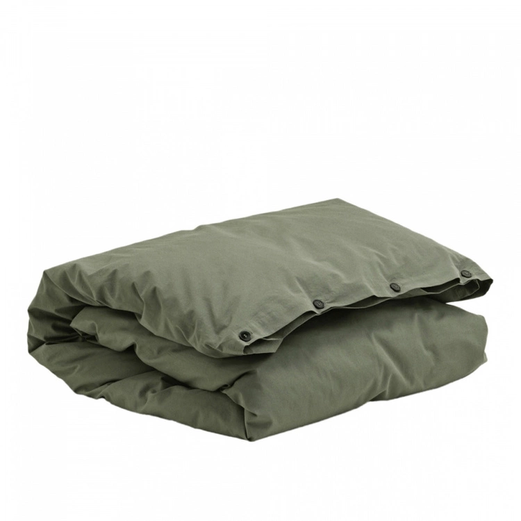 Tekla Percale Duvet Cover Olive Green 3 Tekla Percale Duvet Cover Olive Green