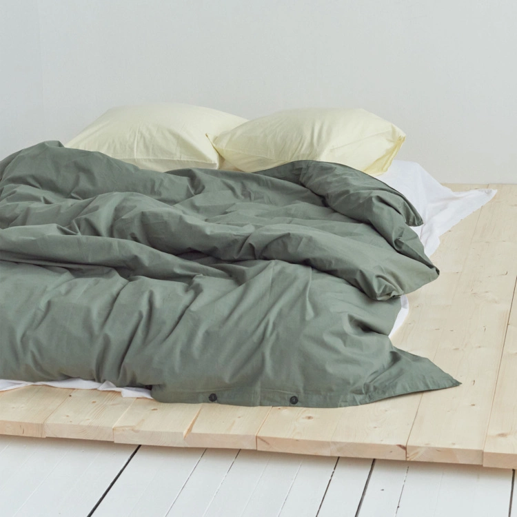 Tekla Percale Duvet Cover Olive Green 6 Tekla Percale Duvet Cover Olive Green - Bild 4