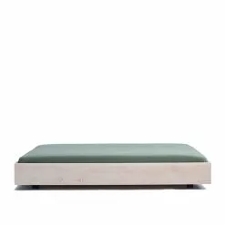 Tekla Percale Flat Sheet Olive Green