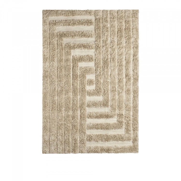 Dusty Deco DD Shaggy Labyrinth Rug Beige 3 Dusty Deco DD Shaggy Labyrinth Rug Beige