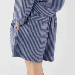 Tekla Poplin Sleepwear Shorts Verneuil Stripes -Plädar & prydnadskuddar affär 10655541r 3
