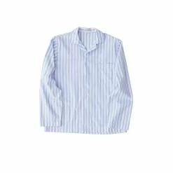 Tekla Poplin Sleepwear Shirt Fading Blue