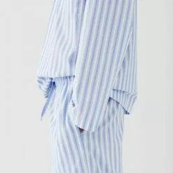 Tekla Poplin Sleepwear Shirt Fading Blue -Plädar & prydnadskuddar affär 10655544r 3