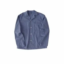 Tekla Poplin Sleepwear Shirt Verneuil Stripes