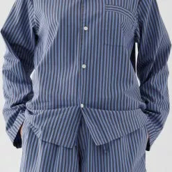Tekla Poplin Sleepwear Shirt Verneuil Stripes -Plädar & prydnadskuddar affär 10655551r 4