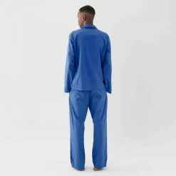 Tekla Poplin Sleepwear Shirt Royal Blue L & XL -Plädar & prydnadskuddar affär 10655557r 9