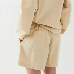 Tekla Poplin Pyjamas Shirt Khaki -Plädar & prydnadskuddar affär 10692473r 4