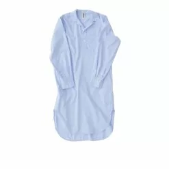 Tekla Poplin Night Shirt Blue