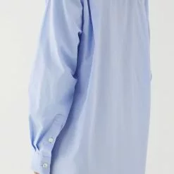 Tekla Poplin Night Shirt Blue -Plädar & prydnadskuddar affär 10692490r 5
