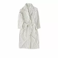 Tekla Classic Bathrobe Stripes Carmel