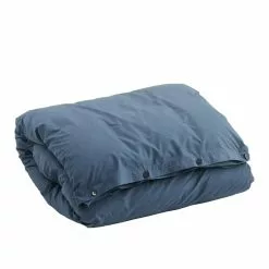 Tekla Percale Cotton Duvet Cover Midnight Blue