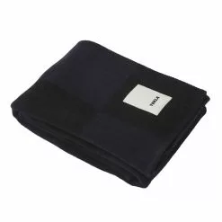 Tekla Cashmere Blend Blanket Blue Checkerboard