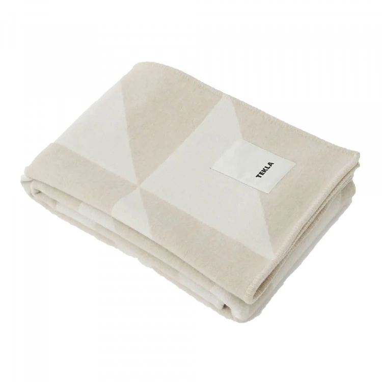 Tekla Cashmere Blend Blanket White Tiles 3 Tekla Cashmere Blend Blanket White Tiles