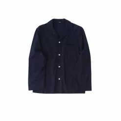 Tekla Flannel Sleepwear Shirt Midnight Blue