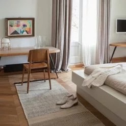 Nanimarquina Tres Stripes Black Rug -Plädar & prydnadskuddar affär 10710929r 3