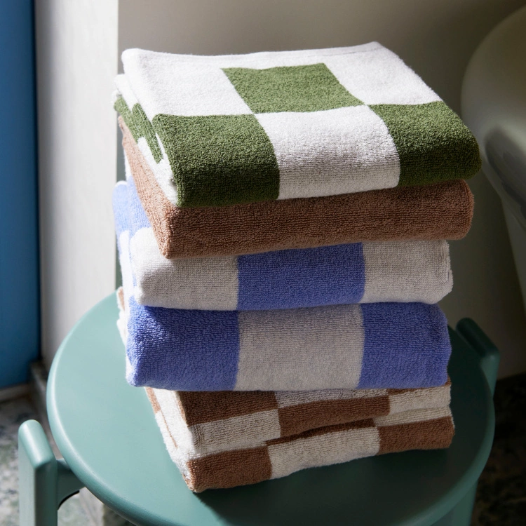 Hay Check Bath Towel Cappuccino 4 Hay Check Bath Towel Cappuccino - Bild 2