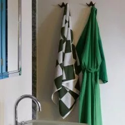 Hay Check Bath Towel Matcha -Plädar & prydnadskuddar affär 10712019 3