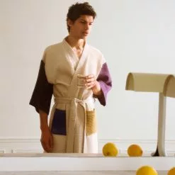 Hay Waffle Bathrobe Cream Multi -Plädar & prydnadskuddar affär 10712023 5