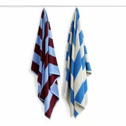 Hay Frotté Stripe Bath Sheet Blue -Plädar & prydnadskuddar affär 10712025 5