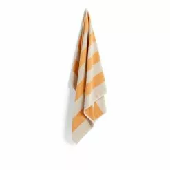Hay Frotté Stripe Bath Sheet Warm Yellow