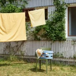 Hay Frotté Stripe Bath Sheet Warm Yellow -Plädar & prydnadskuddar affär 10712026 10