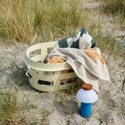 Hay Frotté Stripe Bath Sheet Warm Yellow -Plädar & prydnadskuddar affär 10712026 3