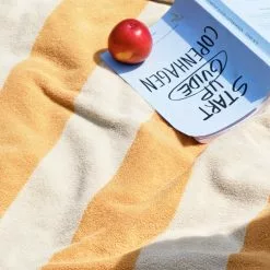 Hay Frotté Stripe Bath Sheet Warm Yellow -Plädar & prydnadskuddar affär 10712026 4