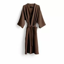 Hay Waffle Bathrobe - Coffee