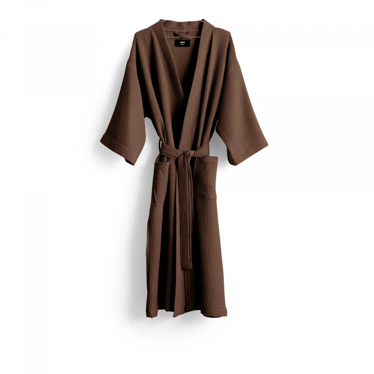 Hay Waffle Bathrobe - Coffee 3 Hay Waffle Bathrobe - Coffee