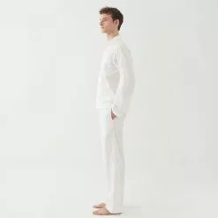 Tekla Poplin Pyjamas Pants Alabaster White -Plädar & prydnadskuddar affär 10712805r 9