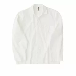 Tekla Poplin Pyjamas Shirt Alabaster White
