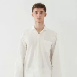 Tekla Poplin Pyjamas Shirt Alabaster White -Plädar & prydnadskuddar affär 10712810r 6