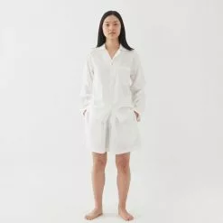 Tekla Poplin Pyjamas Shorts Alabaster White -Plädar & prydnadskuddar affär 10712816r 6