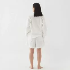 Tekla Poplin Pyjamas Shorts Alabaster White -Plädar & prydnadskuddar affär 10712816r 8