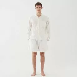 Tekla Poplin Pyjamas Shorts Alabaster White -Plädar & prydnadskuddar affär 10712816r 9
