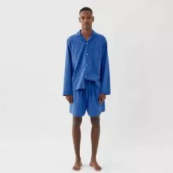 Tekla Poplin Pyjamas Shorts Royal Blue 18 Tekla Poplin Pyjamas Shorts Royal Blue -Plädar & prydnadskuddar affär 10712832r 6