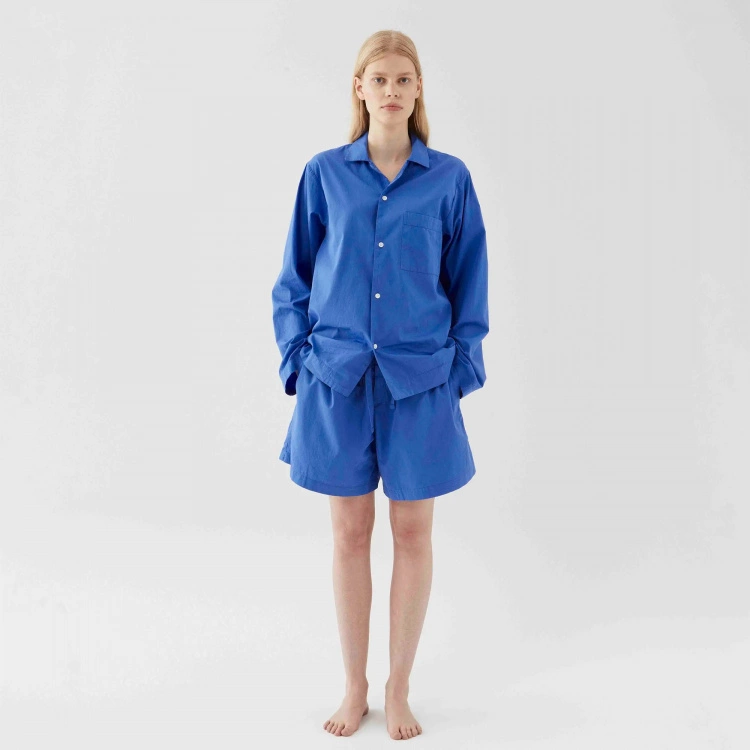 Tekla Poplin Pyjamas Shorts Royal Blue 11 Tekla Poplin Pyjamas Shorts Royal Blue - Bild 9