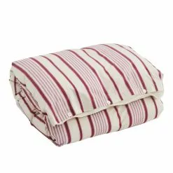 Tekla Percale Duvet Cover Pink Mattress Stripes