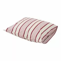 Tekla Percale Pillow Case Pink Mattress Stripes