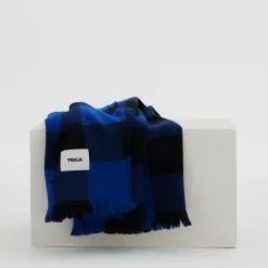 Tekla Merino Wool Blue Gingham -Plädar & prydnadskuddar affär 10715407 3