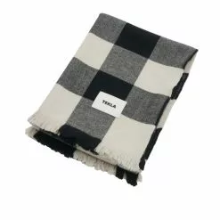 Tekla Merino Wool Black Gingham