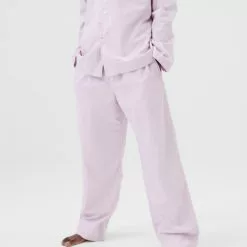 Tekla Flannel Pyjamas Pants Lilac -Plädar & prydnadskuddar affär 10715421r 4