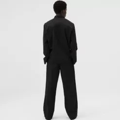 Tekla Poplin Pyjamas Shirt All Black -Plädar & prydnadskuddar affär 10715448r 6