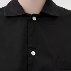 Tekla Poplin Pyjamas Shirt All Black -Plädar & prydnadskuddar affär 10715448r 7