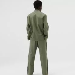 Tekla Poplin Pyjamas Shirt Willow -Plädar & prydnadskuddar affär 10715471r 5