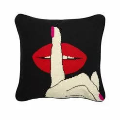 Jonathan Adler Lips Hush Pillow