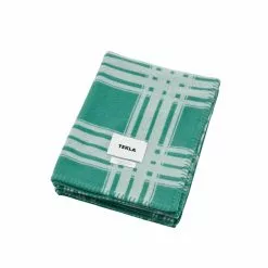 Tekla Le Corbusier Blanket - Vert Anglais/Blanc