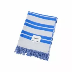 Tekla Le Corbusier Blanket - Blue Outremer/Blanc