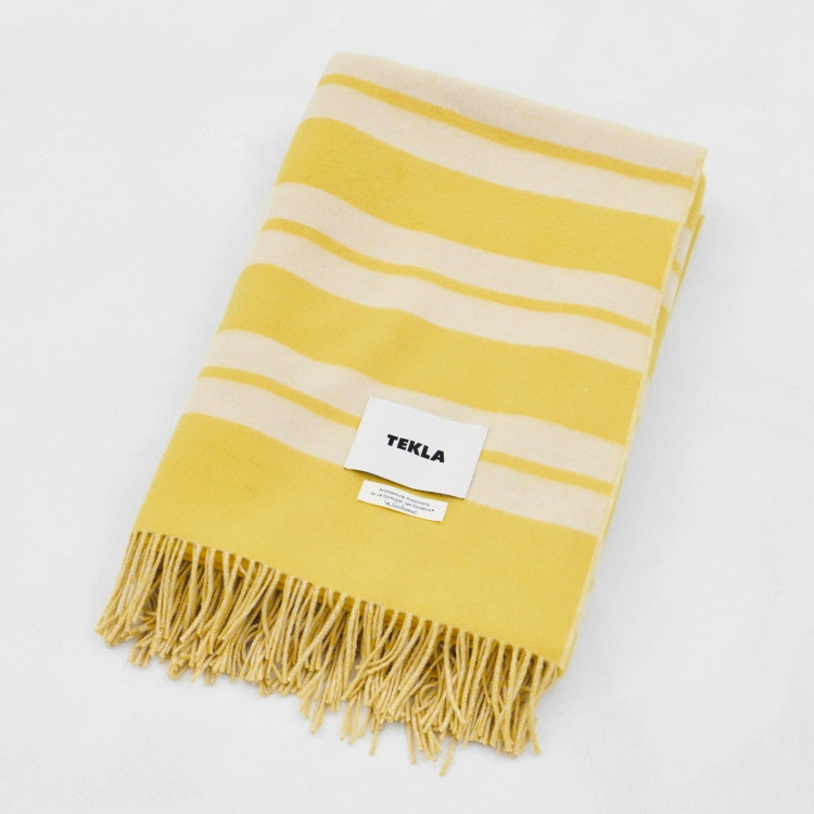 Tekla Le Corbusier Blanket - Blanc/Le Jaune Vif 10 Tekla Le Corbusier Blanket - Blanc/Le Jaune Vif - Bild 8